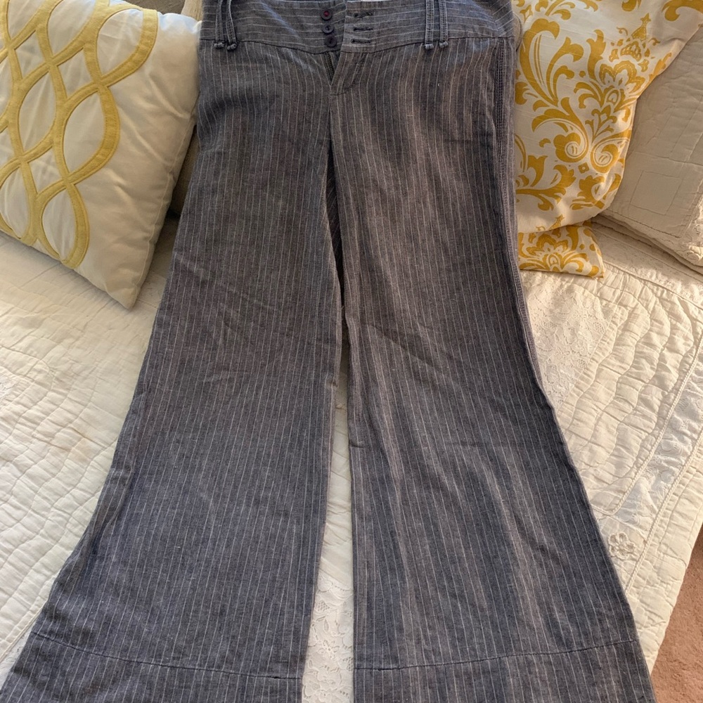 Adorable wide leg striped flare pants